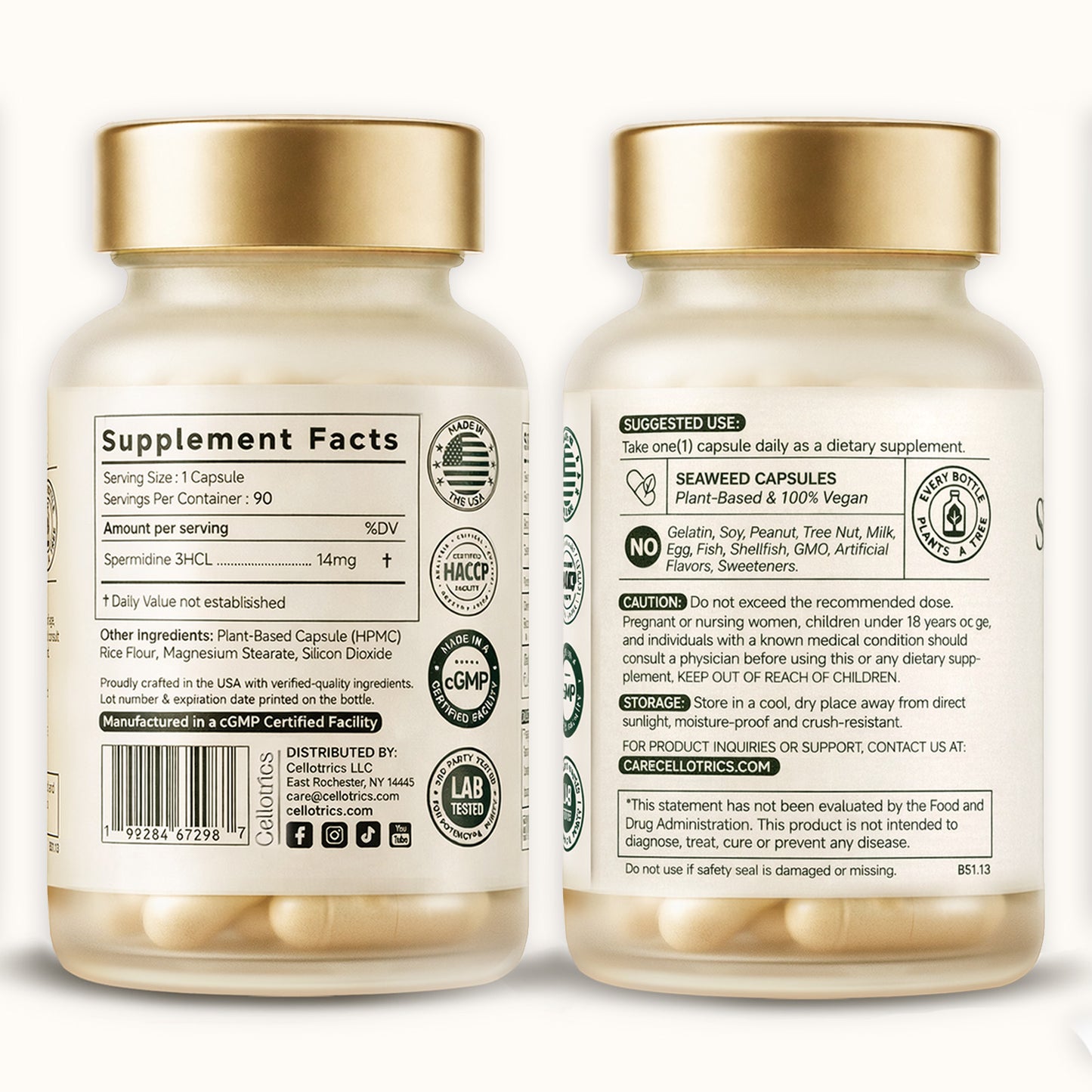 Spermidine Supplements - 1260mg | Ultra-Pure 99% Spermidine